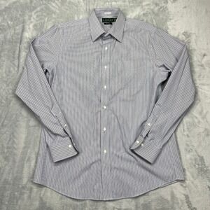 Lauren Ralph Lauren Dress Shirt Mens 16.5 Multi Striped Slim Non-Iron‎ Button Up